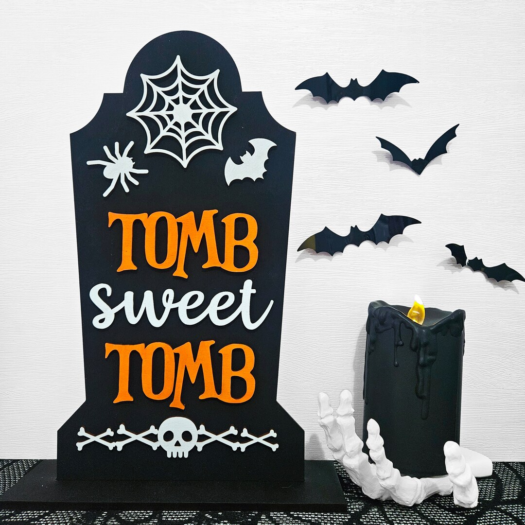 Acrylic tomb haloween idea